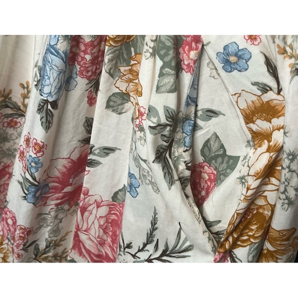 Torrid Plus Size Maxi Challis Ruffle Strap Tiered Dress in Lush Floral Dew - Picture 10 of 11